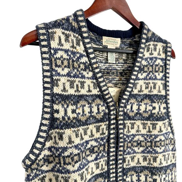 NEW NWT St Johns Bay Large Wool Winter Fairisle Nordic Sweater Vest Top Womens - Picture 4 of 7
